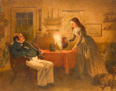 Captain Cuttle and Florence Dombey, 1886 by Charles Green